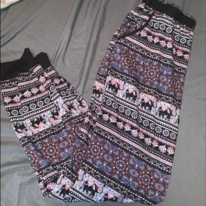 elephant print joggers